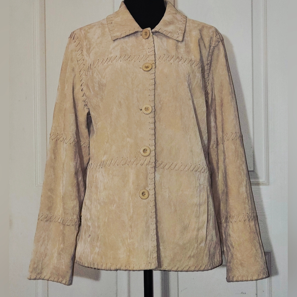 Chic Beige Button-Up Teddy Jacket